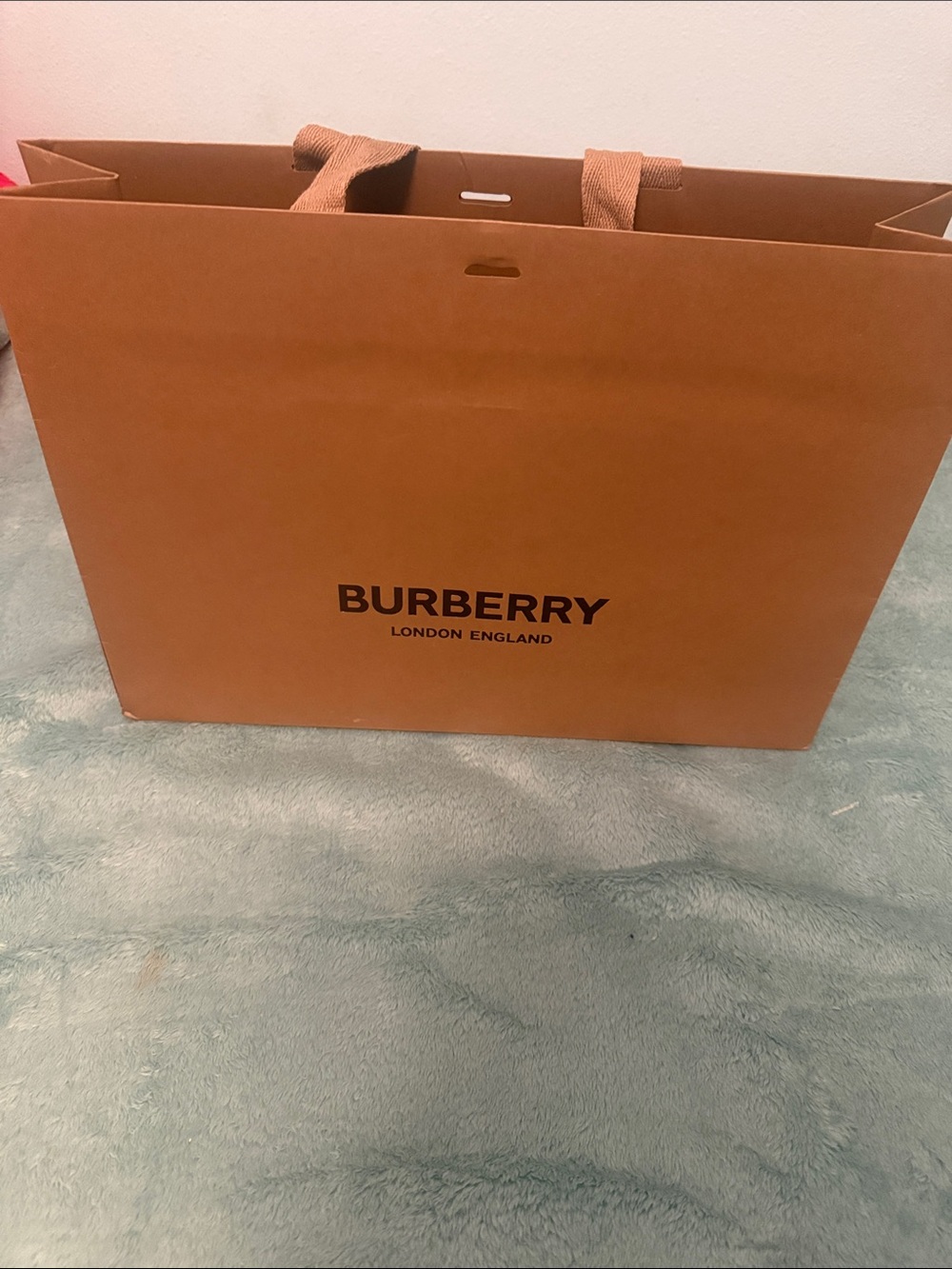Burberry Brown Paper Shopping Bag